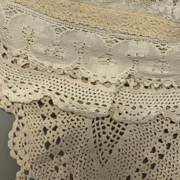 Handmade vintage lace bohemian shoulder bag - Picture 4 of 7